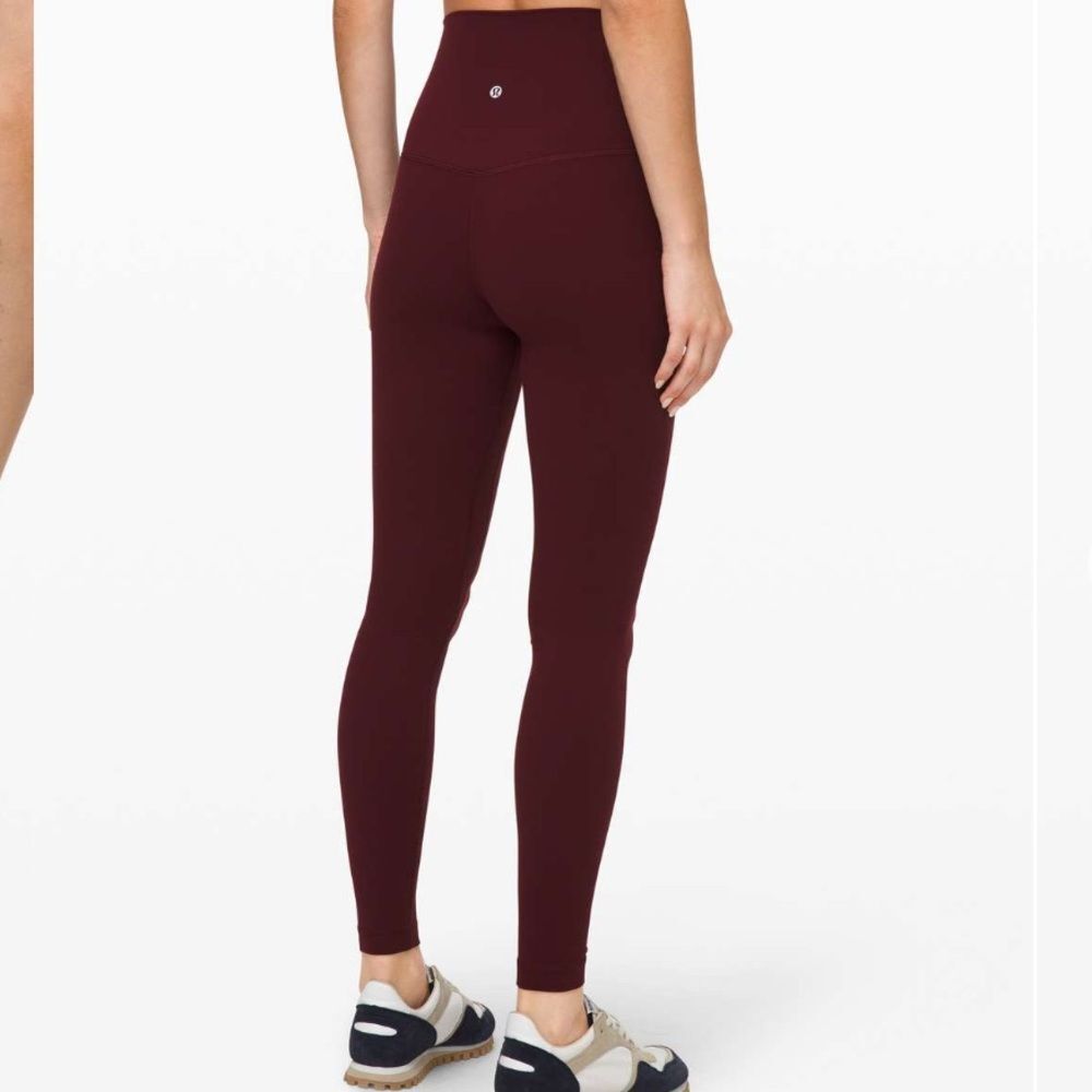 lululemon align SHR 28" leggings size 2 garnet
